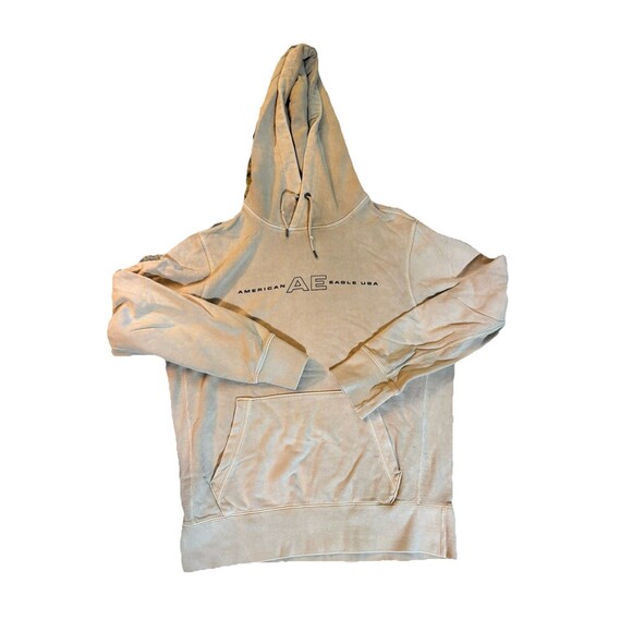 American Eagle Beige Tan Pullover Hoodie Size Large - Picture 2 of 10